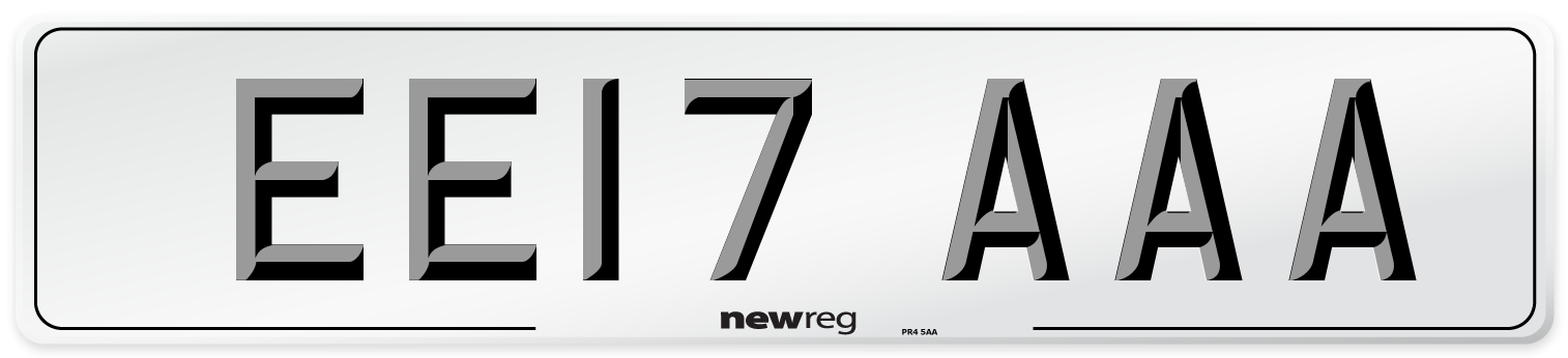 EE17 AAA Number Plate from New Reg